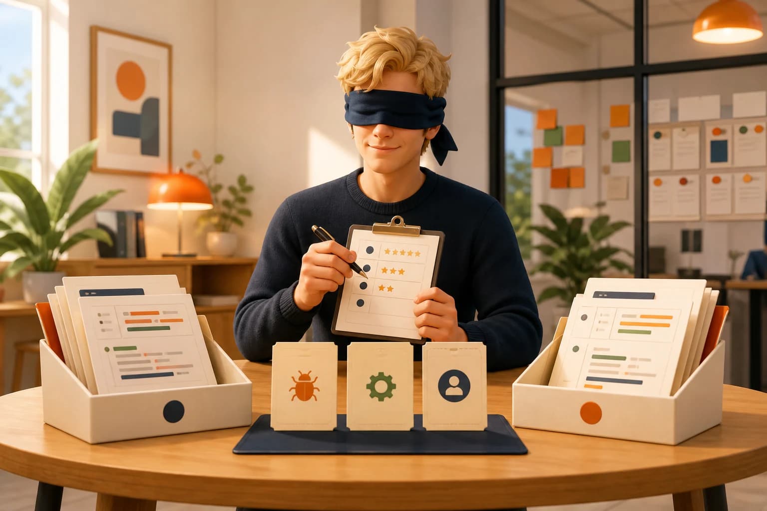 An evaluation designed not to fool you: real tickets with genuine ambiguity, identical context and time for each tool, and reviewers with no stake in the outcome working blind to which tool produced which output.